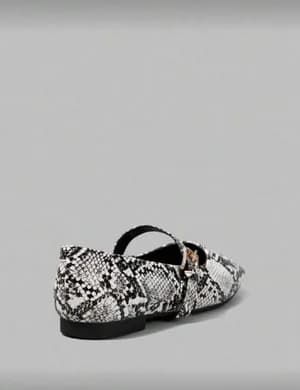 Buckle slip on ballerina flat