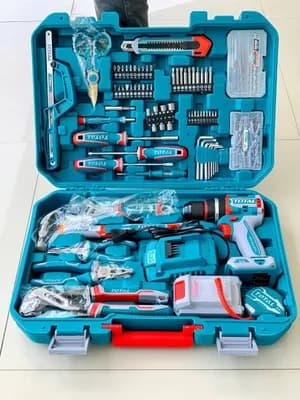 Total 166pc Rechargeable Drill Tool Set