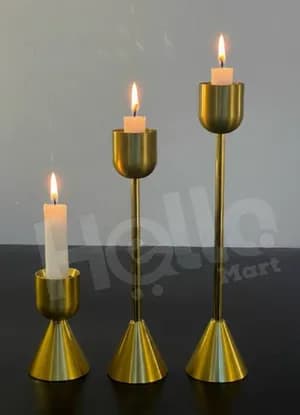 Gold Candle Holder Set 3-Piece