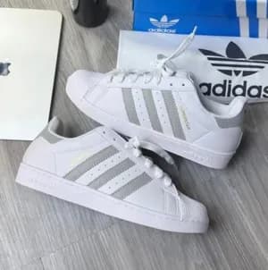 Adidas Superstar White Grey Unisex Sneakers