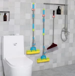 2pcs Punch-Free Wall-Mounted Strong Mop Hook