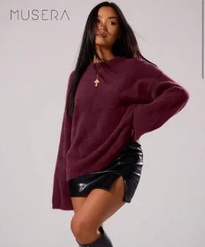 Musera Oversized Textured Cardigan