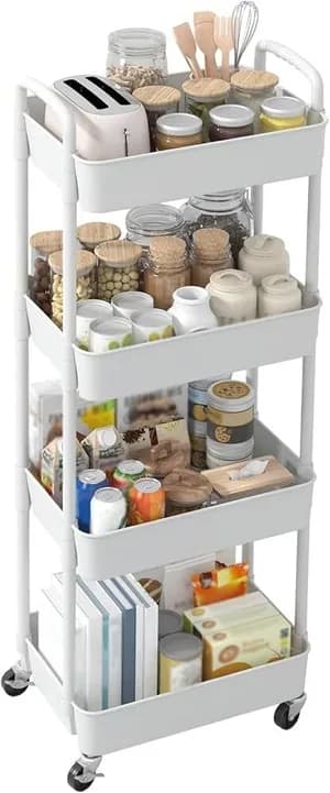 4-Layer Movable Kitchen Storage Rack