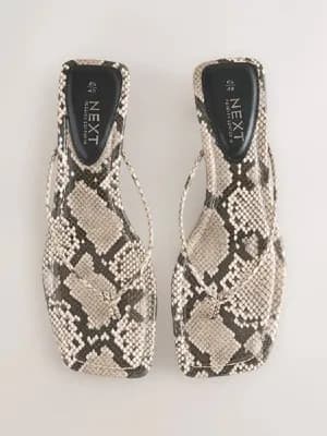 NEXT square toe post low heels