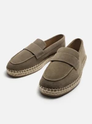 Zara leather shoes with jute men