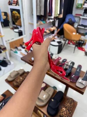 Red High Heel Sandals Size 41