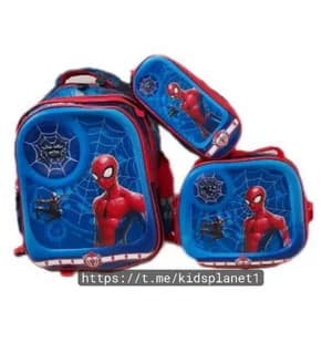 3 pcs set school bags for kg level SPIDERMAN