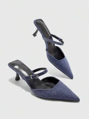Pointy toe kitten heel