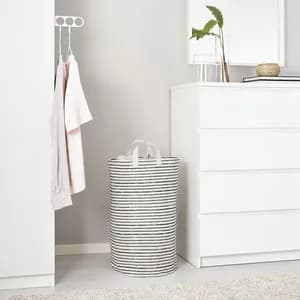 IKEA- KLUNKA Laundry bag, white/black, 60 liter