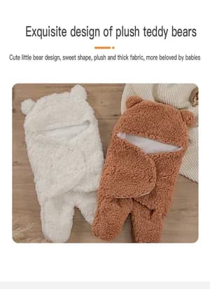 MK- 0616 Newborn baby Plush Cuddle Swaddling Blanket