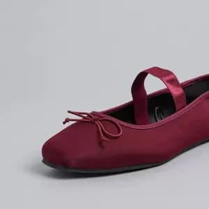 MAX Bow Detail Ballerina Shoe with Elastic Strap