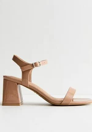 New Look Patent Block Heel Sandals
