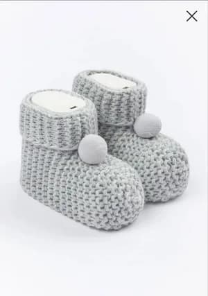Newborn baby cute knitted booties