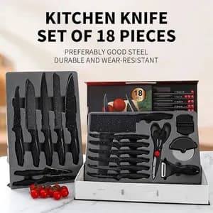 18PCS Granite Kitchen Knife Set
