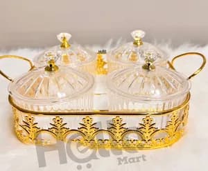 4-Compartment Cookie Sweets Serving Set