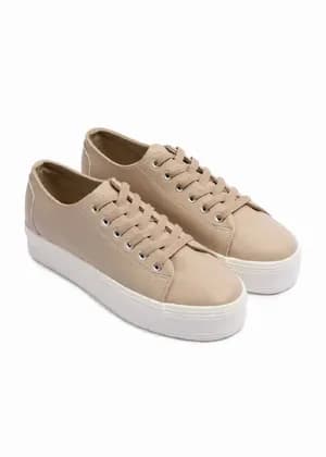PAPAYA lace up platform trainer