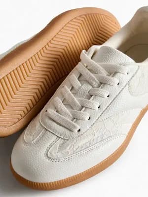 Primark lace detail gum sole low top trainer
