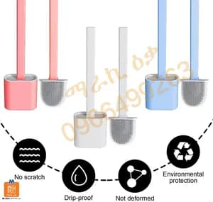 Silicone Toilet Cleaning Brush with Holder