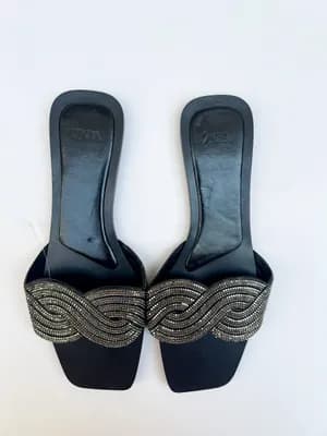 Zara embellished flat sandals