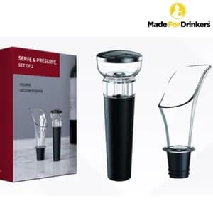 Wine Pourer and Vacuum Stopper Set