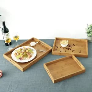 Bamboo Serving Tray Set of 3