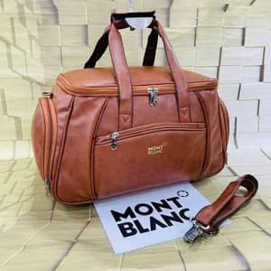 Brown Leather Gym Bag