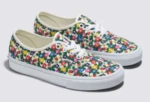 Vans Floral Canvas Kids Shoes Size 34