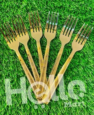 Gold Design Forks Set of 6