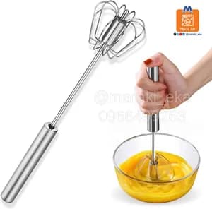 Stainless Steel Semi-Automatic Egg Whisk