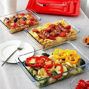 Glass Bakeware Tray 4 Piece Set