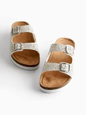 Primark embellished double strap footbed sandals
