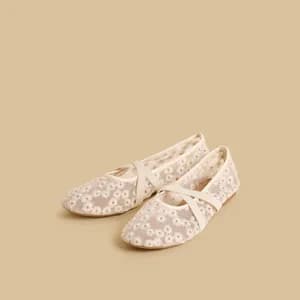 MAX Floral Embroidered Ballerina Shoes