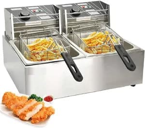 NIMA Double Electric Deep Fryer – 10L