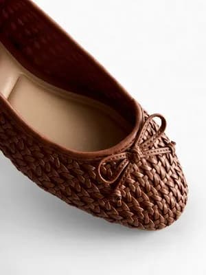 Primark wide fit woven ballerina flats