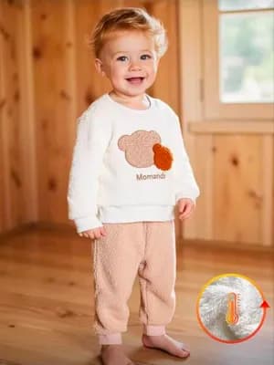 Unisex furry top and pant set