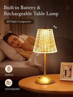 Rechargeable Crystal Table Lamp