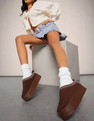 Platform mini ankle boots
