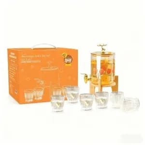 7-Piece Beverage Juice Dispenser Set