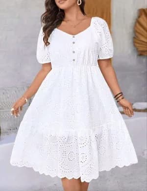 Shein 1XL White Dress