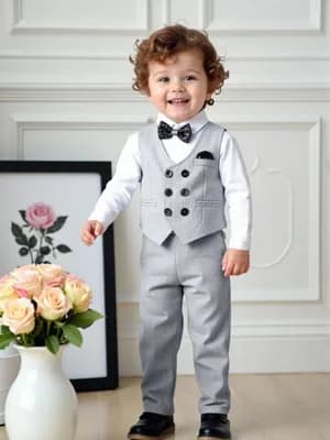 Baby boy 3 piece set formal gentleman outfit