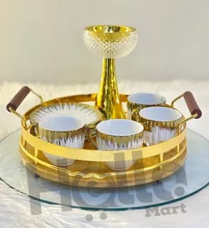 Gold Service Tray Set