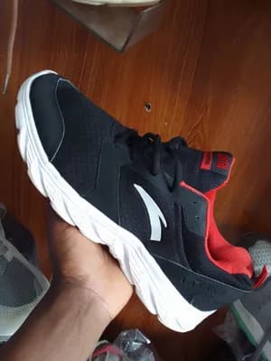 Black Red Lace-Up Sneakers Size 42