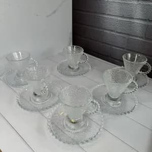 6-Piece Tea Milk Glass Cup Set