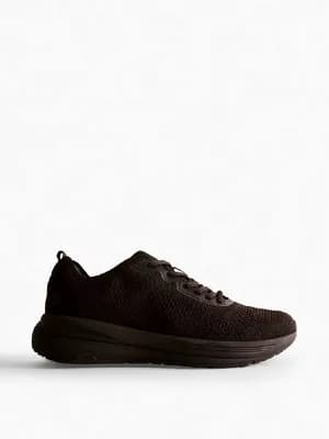 Primark Brown Knitted Lace-Up Trainers
