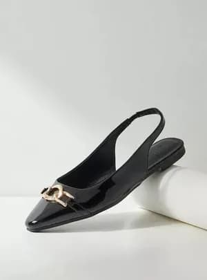 MAX Metallic Accent Slingback Shoe