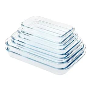 Tempered Glass Baking Tray Set 4pcs