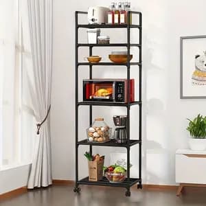 6-Tier Kitchen Storage Rack with Wheels