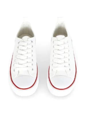 Primark white lace up sneakers