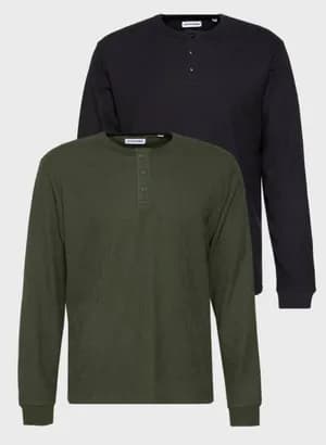 JACK & JONES 2 Pack Long Sleeve T-Shirt