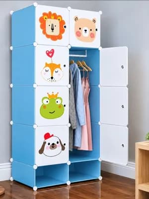 Plastic Metal Cubic Cloth Cabinet